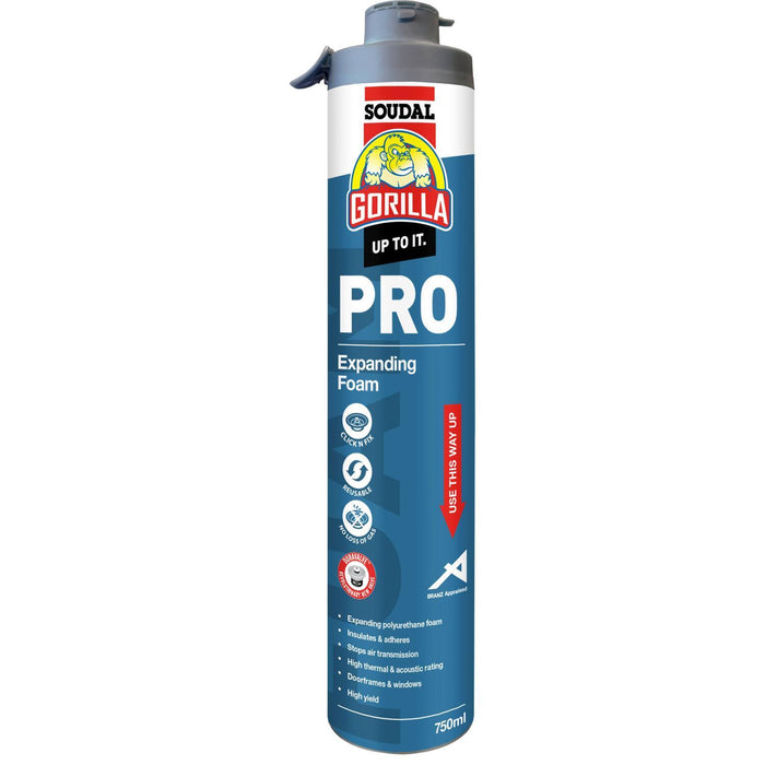 Holdfast Gorilla Nailpower PRO Expanding Foam Click&Fix 750ml