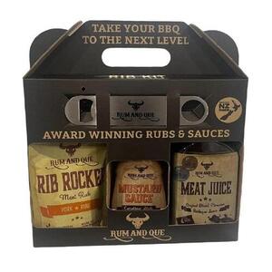 Rum and Que Rib Kit (1 x 150g Soft Coq, 1 x Mustard Sauce, 1 x Meat Juice BBQ sauce)
