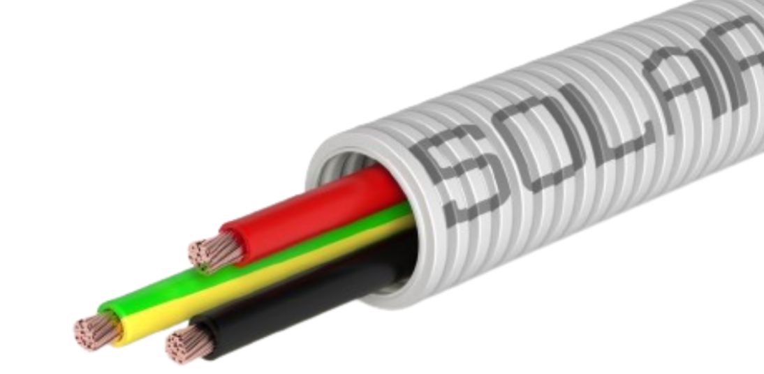 Nexsolar 25mm HD UV Pre-wired Conduit 4 x 4mm +E (60mt)