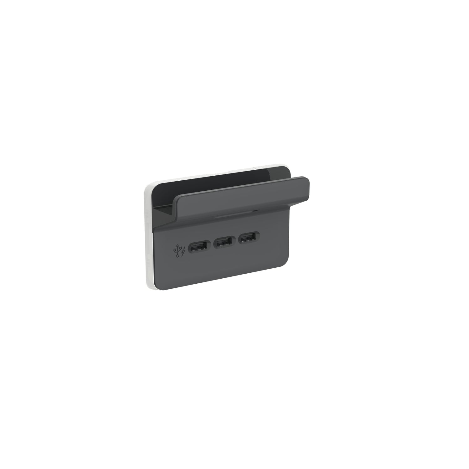 Iconic USB Charger Iconic 3 Gang Skin Anthracite — Scott Electrical