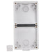 Pdl Enclosure - Shallow, 2-Gang, 2x25mm Conduit Entry, Resistant White