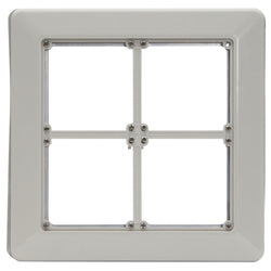 Pdl Flush Surround 4-Gang, 2 x 2 Configuration, Grey