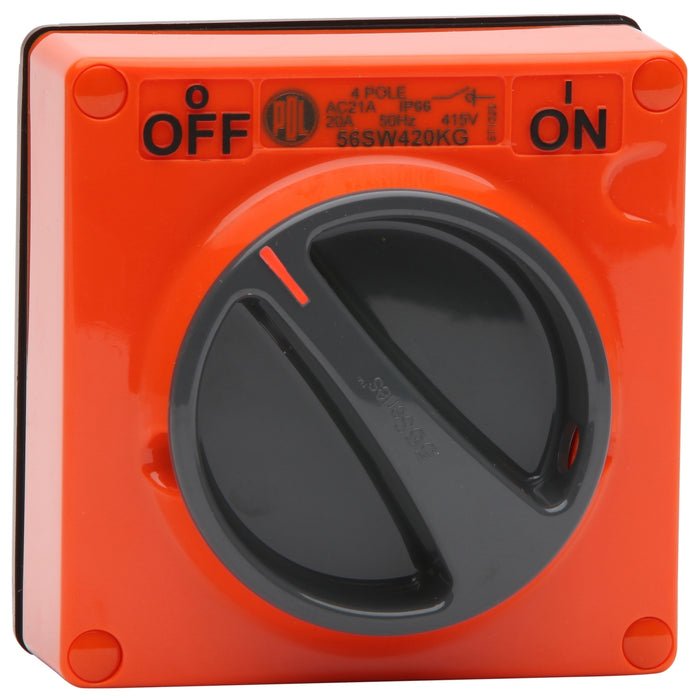 56 Series Switch 20A 4pole KG Type Valox Orange