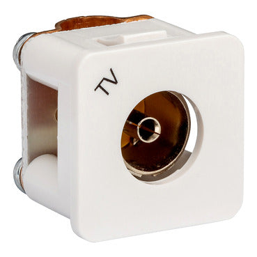 Pdl Coaxial TV socket 75ohm White