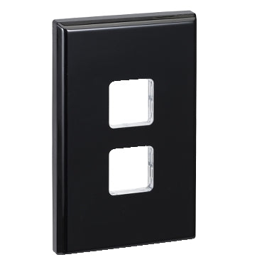Pdl Plate std 2 gang Black