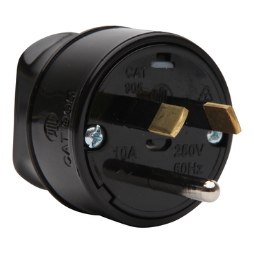 Pdl HD B/E PLUG ROUNDEARTH 10A BK