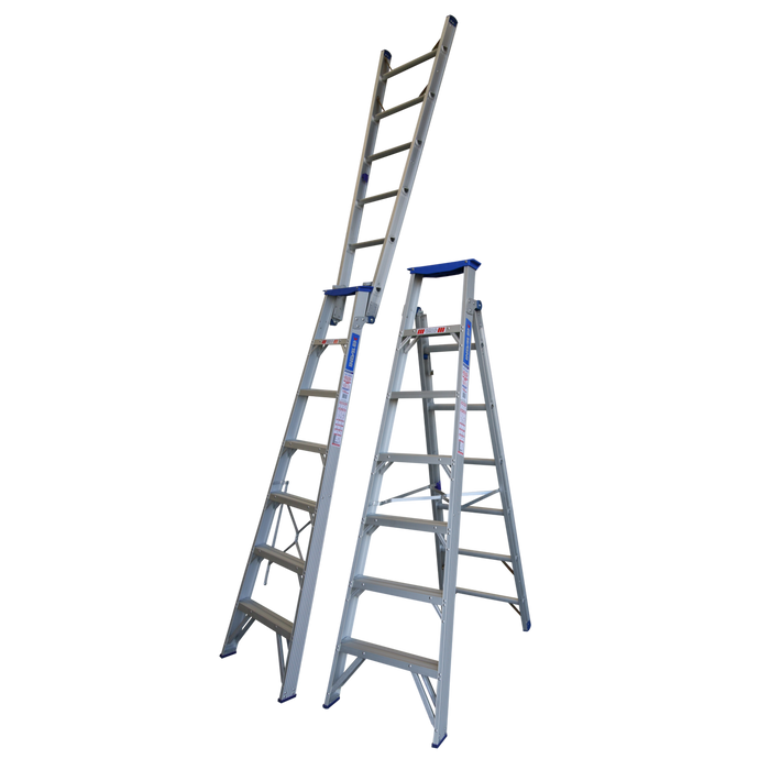 Indalex 2.1M - 3.8M Industrial Alum 180KG Pro Series Dual Purpose Ladder