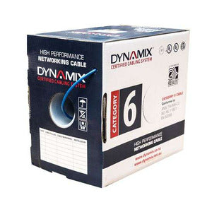 Dynamix CAT6 Blue UTP Solid 250MHz 24AWGx4P Price Per Metre (305m) Cable
