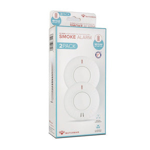 Watchman 10 Year Interconnected Photoelectric Smoke Alarm - 2 Pack