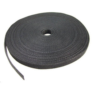 Zephyr Hook Loop Tape 20mm x 25 metre Black