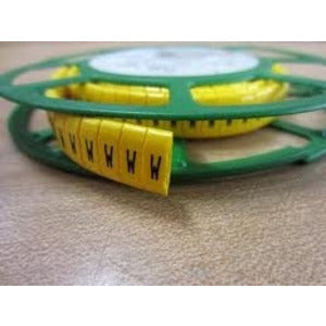 PARTEX POK 10/4 DISC YELLOW:V CABLE MARKERS