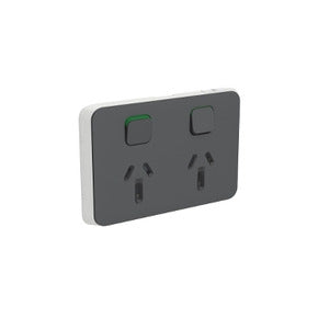 Iconic Skin Socket Sw Horiz Twin 15A 250V CY