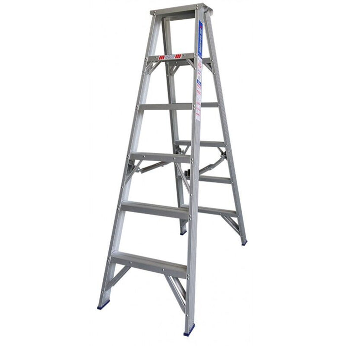 Indalex 1.8M Industrial Alum 180KG Pro Series D/Sided Step Ladder