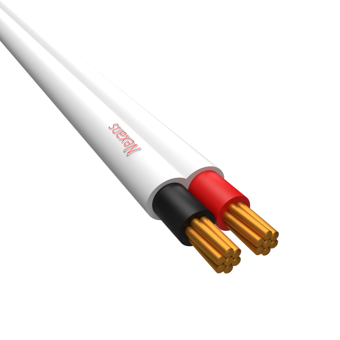 Nexans CAHR03A1002KKAA 1.0mm 2 core TPS Flex White