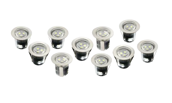 Robus Ip68 Circular Kit (3 Leds) 10 Fittings White Leds