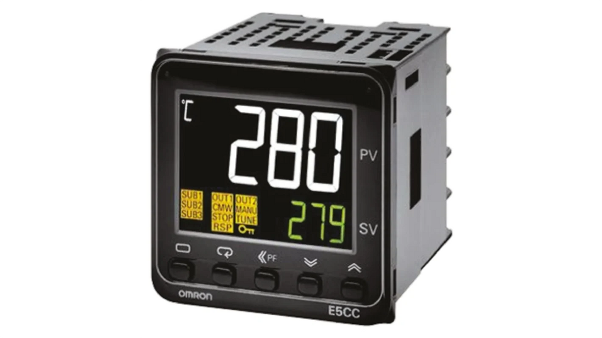 Omron E5CC-RX2DSM-800 Temp controller basic panel mount 48x48mm 2 ...