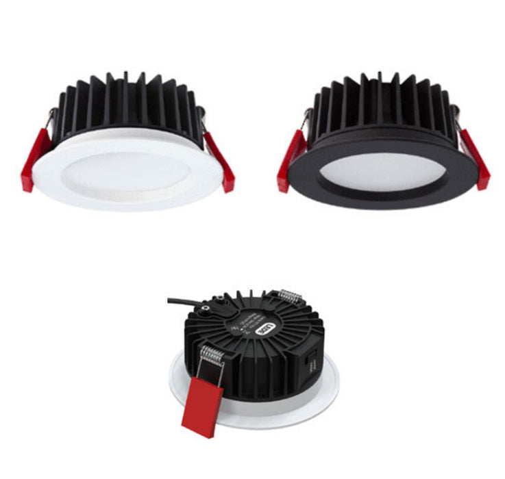 LED REC FIXED 10PK C/W UID DRI DIM 8W 180mA DC CC 3K/4K DOWNLIGHTS