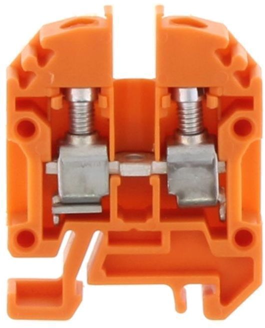 Conta-Clip Single Level 4mm Terminal Block (Orange)