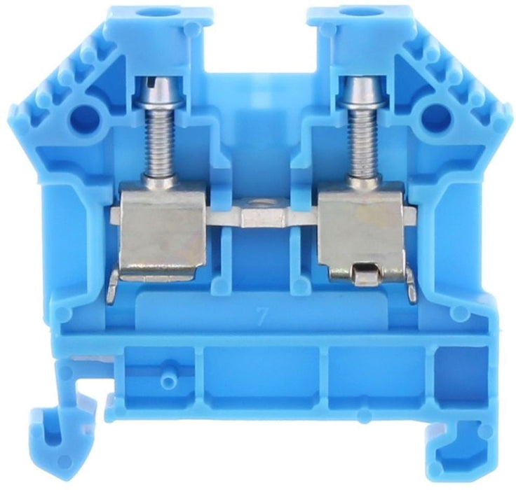 Conta-Clip Single Level 4mm Terminal Block (Blue) - RS35 DIN Rail only