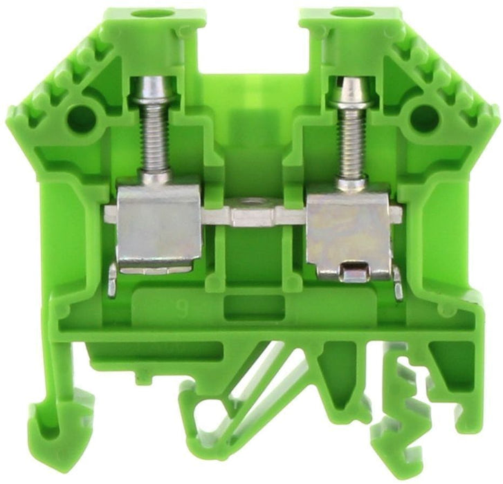 Conta-Clip Single Level 4mm Terminal Block (Green)