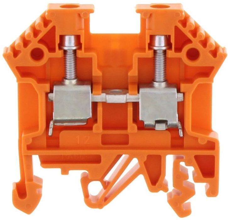 Conta-Clip Single Level 4mm Terminal Block (Orange)