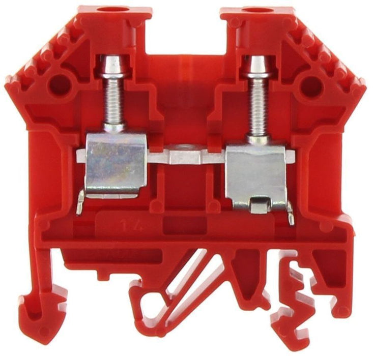 Conta-Clip Single Level 4mm Terminal Block (Red)