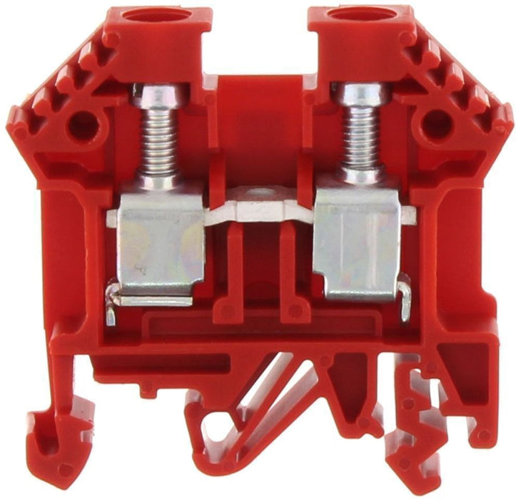 Conta-Clip Single Level 10mm Terminal Block (Red)