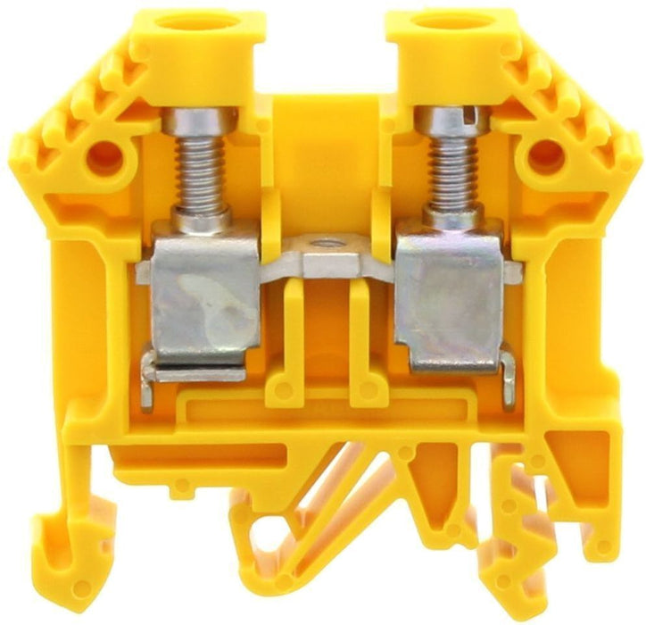 Conta-Clip Single Level 10mm Terminal Block (Yellow)