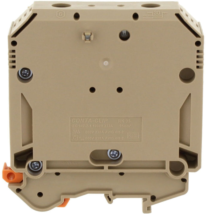 Conta-Clip Single level 95mm Terminal Block - TS35 DIN Rail only