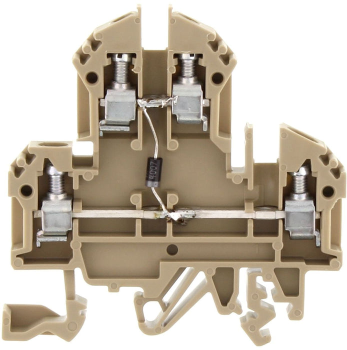 Conta-Clip Dual Level 4mm Terminal Block with Single Diode