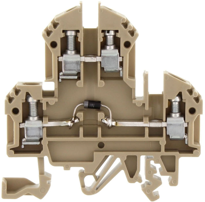 Conta-Clip Dual Level 4mm Terminal Block with single Diode (2319.2)