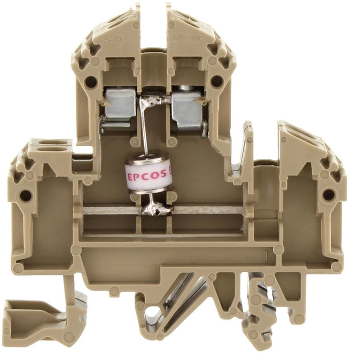 Conta-Clip Dual level 4mm Terminal Block - Overvoltage protection/gas a