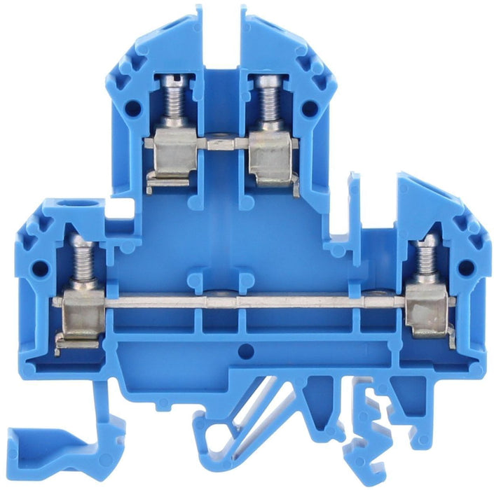 Conta-Clip Dual Level 4mm Terminal Block (Blue)