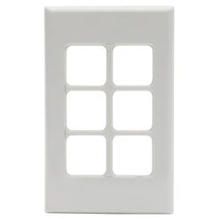 Pdl Plate std 6 gang White — Scott Electrical