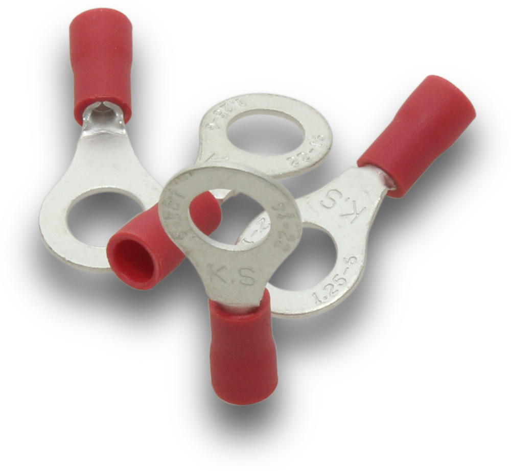 Elecsupp Terminal ring 1.5 6mm Red 100 — Scott Electrical
