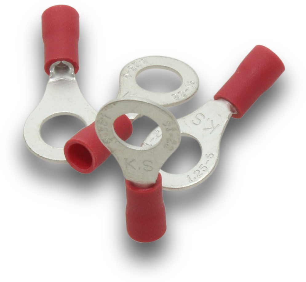 Elecsupp Terminal ring 1.5 6mm Red 100 — Scott Electrical