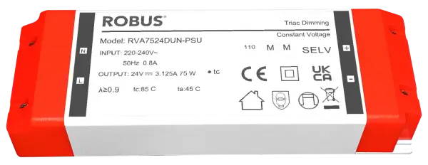 Robus VEGAS 75W, 24V, IP20 driver, triac dimmable