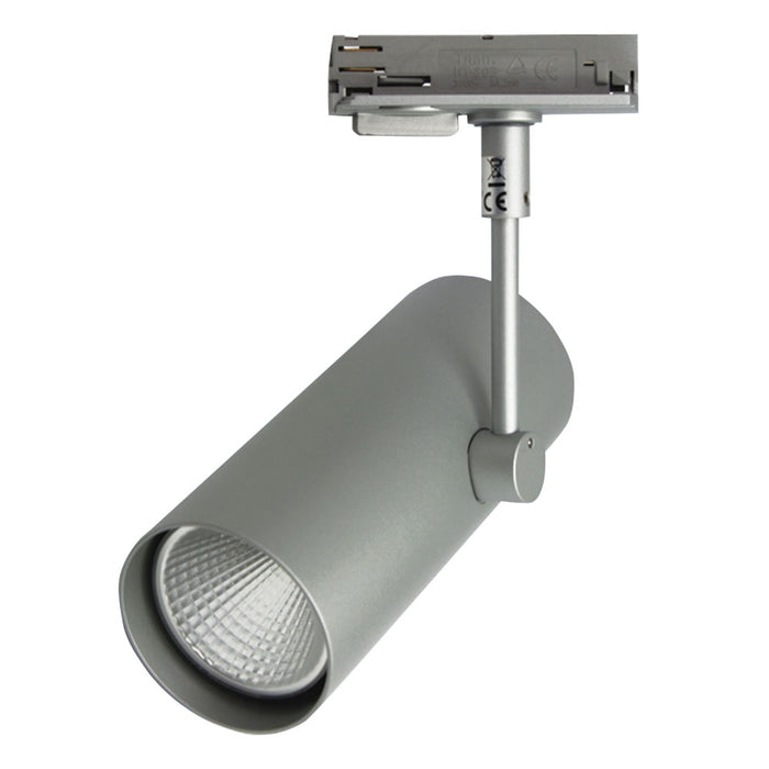 PROLUX LIGHT TRACK SPOT 13W DIM 85MM STEM SILVER 3K 145LX60DIA