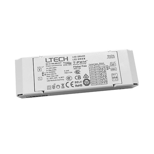 Switch Lighting LTECH 12W 100-400mA Currents Selection Constant Current Dimming Driver