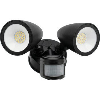 Evolve Sentinel Twin Spot Light with Sensor 20W(2 x10W) 3CCT (3K/4K/5K) CRI80 IP65 Double Insulated - Black 3yr Warranty