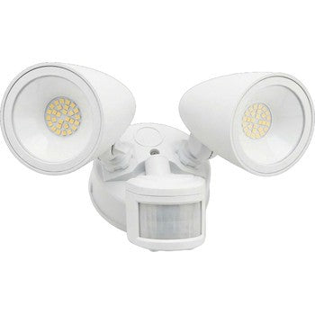 Evolve Sentinel Twin Spot Light with Sensor 20W(2 x10W) 3CCT (3K/4K/5K) CRI80 IP65 Aluminium Heads - White 3yr Warranty