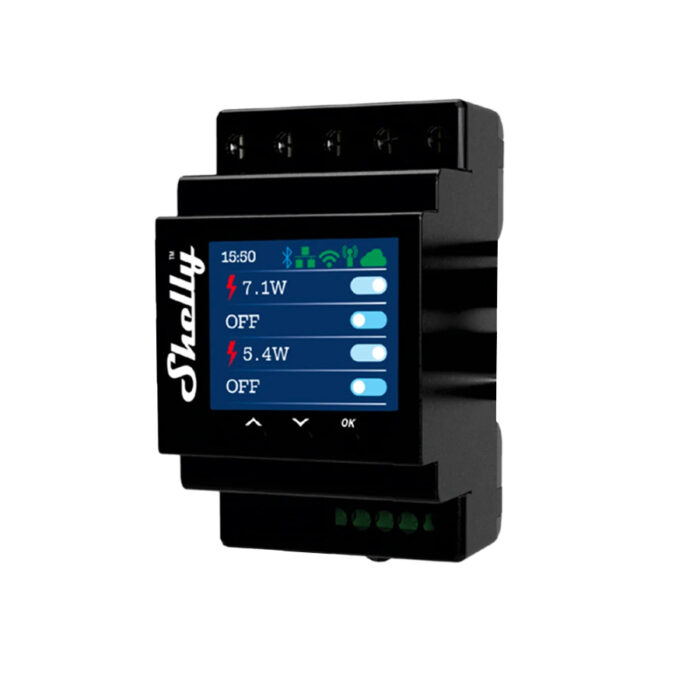 Shelly SHEPro4PM Professional 4-Channel Din Rail Smart Switch With Power Metering