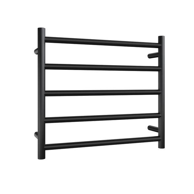 Newtech Evoke Towel Rail 5bar Round Ladder 530 x 600mm Matte Black