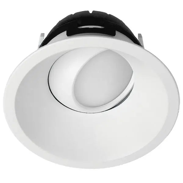 Switch Lighting 9.4W deep tilt DL. opaque. IC-F. 90deg. 3000K. 90CRI. 220mA dimming driver. textured white