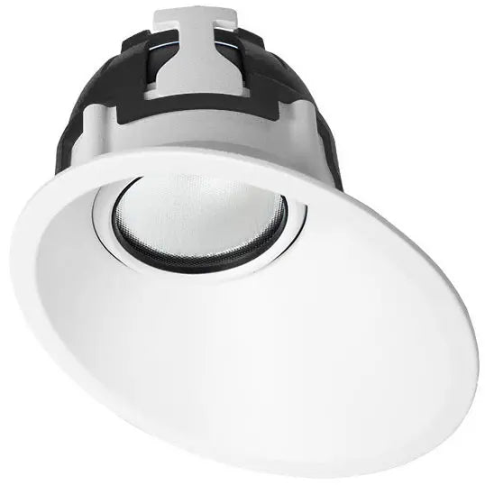 Switch Lighting 9.4W offset deep tilt DL. prismatic. IC-F. 55deg. 3000K. 90CRI. 220mA dimming driver. textured white
