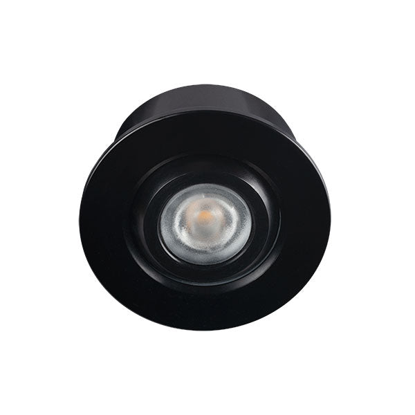 Switch Lighting 2.2W Mini Tilt-Light, 32mm Spring Mount ,IC-F, IP67, 30deg, 3000K, 80CRI, 700mA (Driver Not Included), Black Anodise