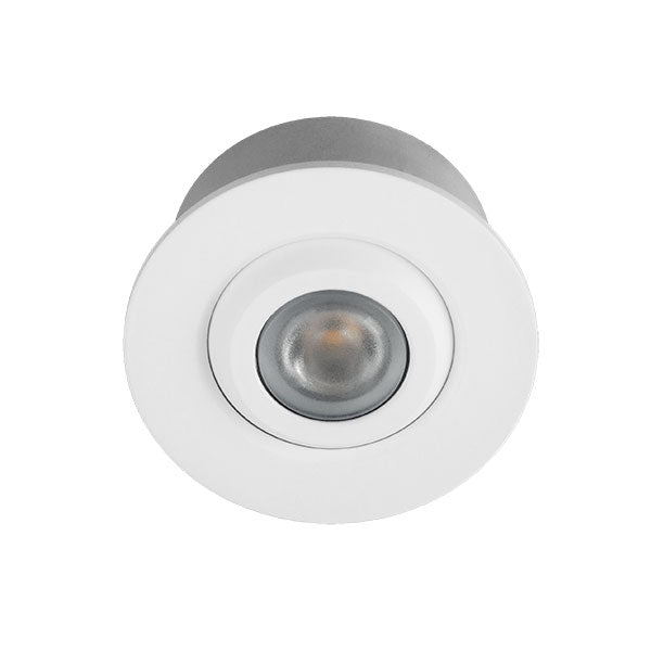 Switch Lighting 2.2W Mini Tilt Light, 32mm Spring Mount ,IC-F, IP67, 30deg, 3000K, 80CRI, 700mA (Driver Not Included), 316 Stainless Steel White
