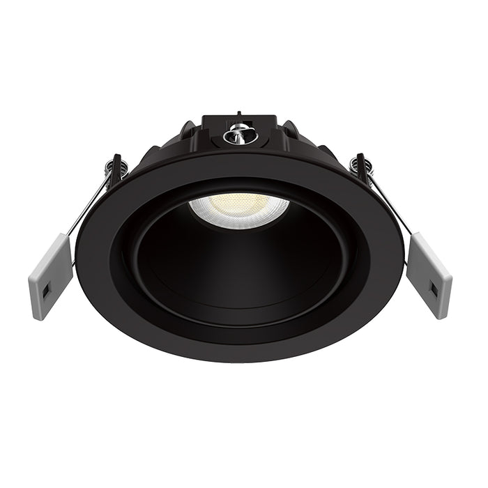 Switch Lighting 8W Tilt DL, Low Glare, IC-F, 90 Deg, Switchable 2700K or 3000K, 90CRI, 180mA dimming driver, black inner, textured black trim