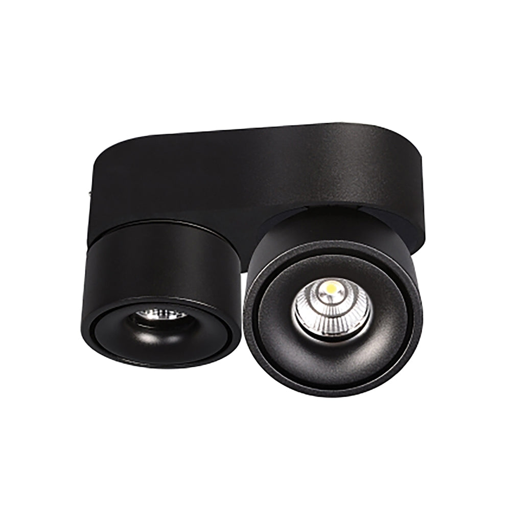 Bijou Led Downlight EUROTECH BIJOU - SURFACE MOUNT DOWNLIGHT BLACK 3000K 230V LED 2 x 8W ...