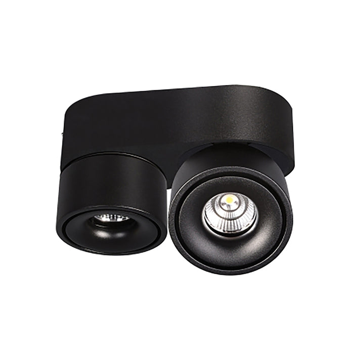 Bijou Led Downlight EUROTECH BIJOU - SURFACE MOUNT DOWNLIGHT BLACK 3000K 230V LED 2 x 8W ...